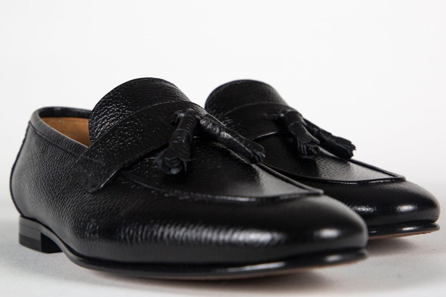 Men Human Scales Loafers | Adel Grained Black