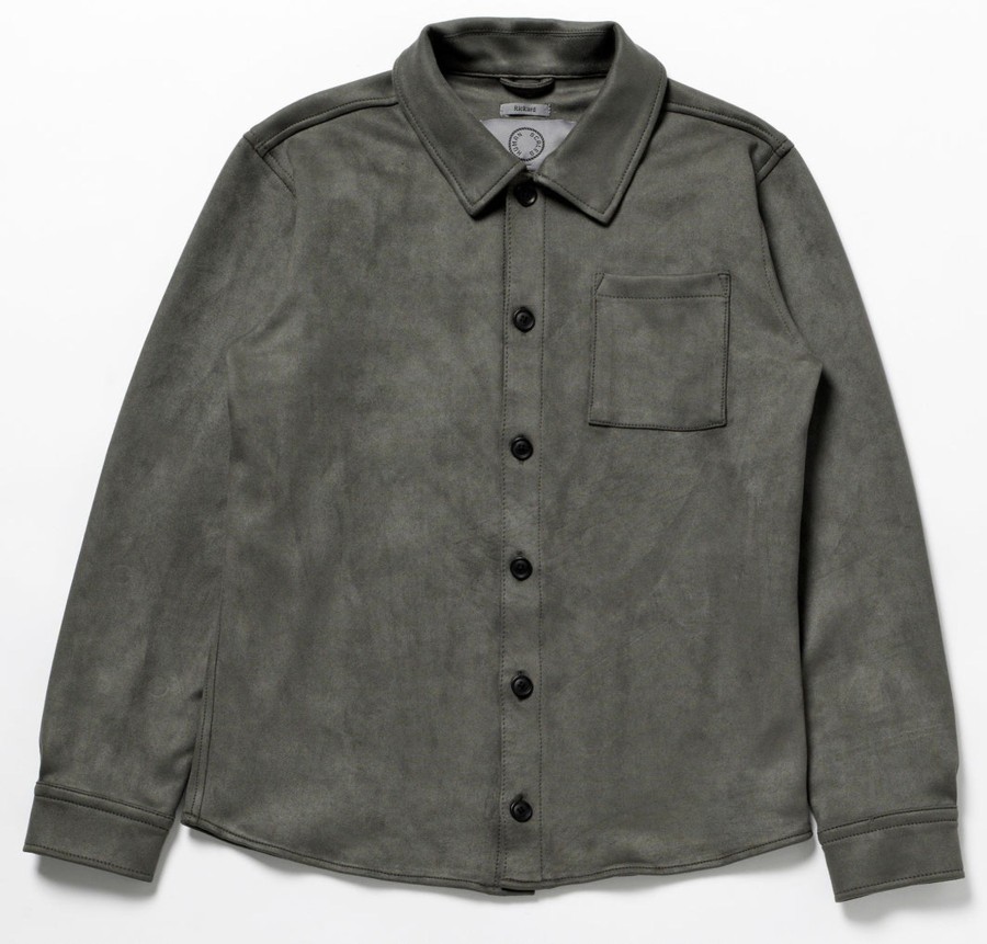 Men Human Scales Overshirts | Rickard Button Grey