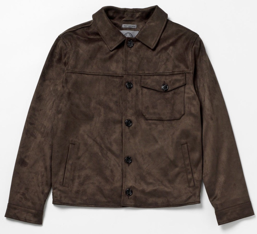 Men Human Scales Overshirts | Mark Vegan Suede Taupe