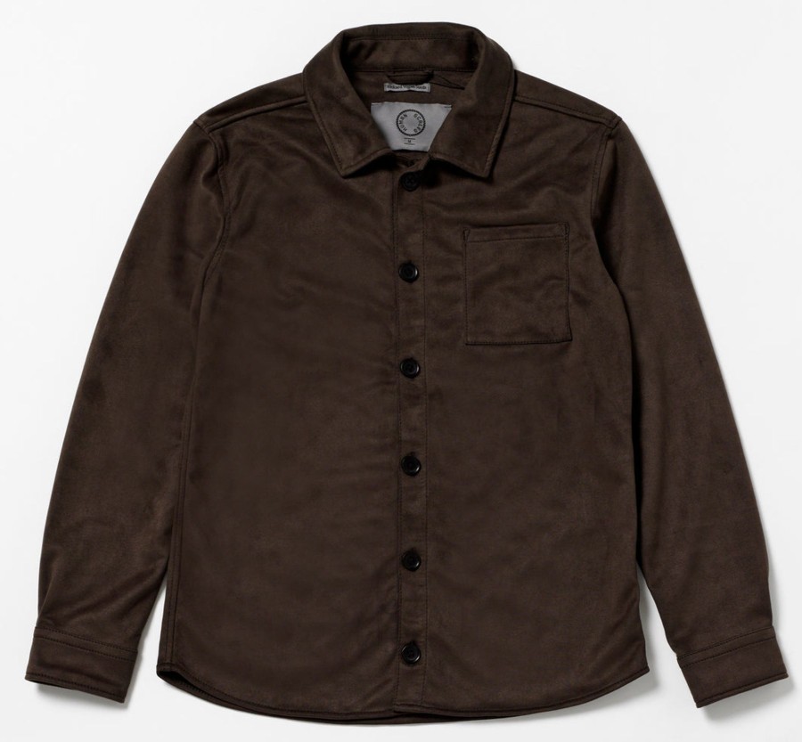 Men Human Scales Overshirts | Rickard Button Vegan Suede