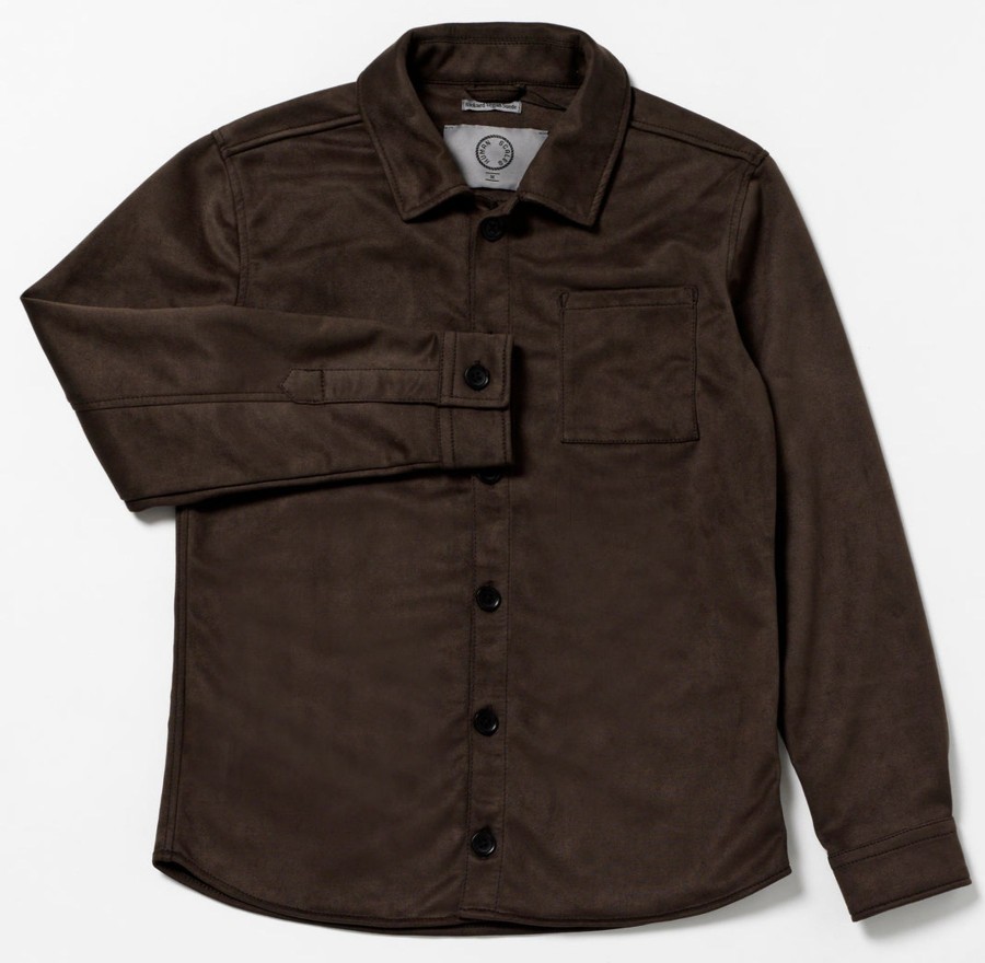 Men Human Scales Overshirts | Rickard Button Vegan Suede