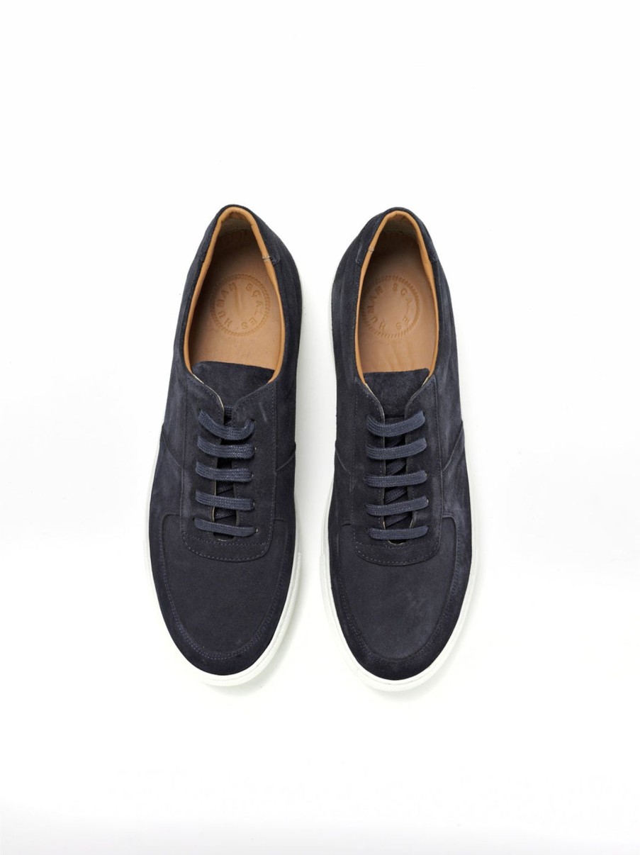 Men Human Scales Sneakers | Sean Suede Navy