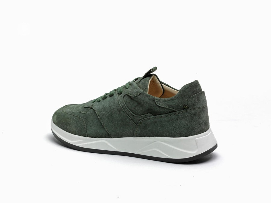 Men Human Scales Sneakers | Simon Suede Green