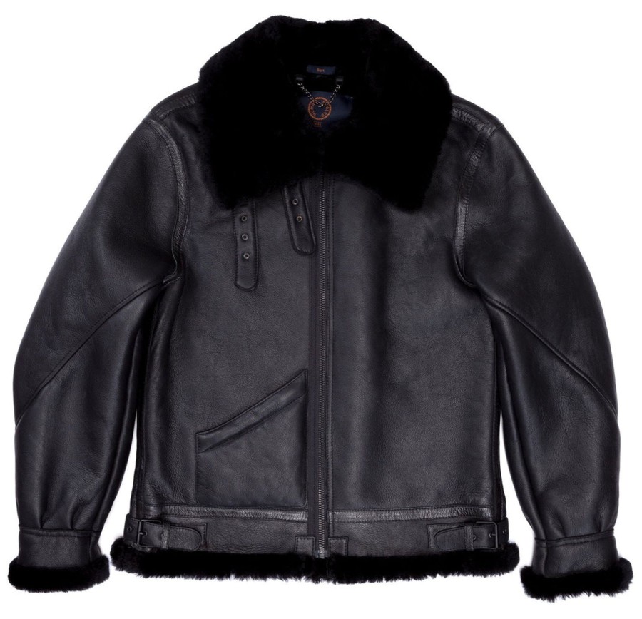 Men Human Scales Leather | Burt Black Shearling